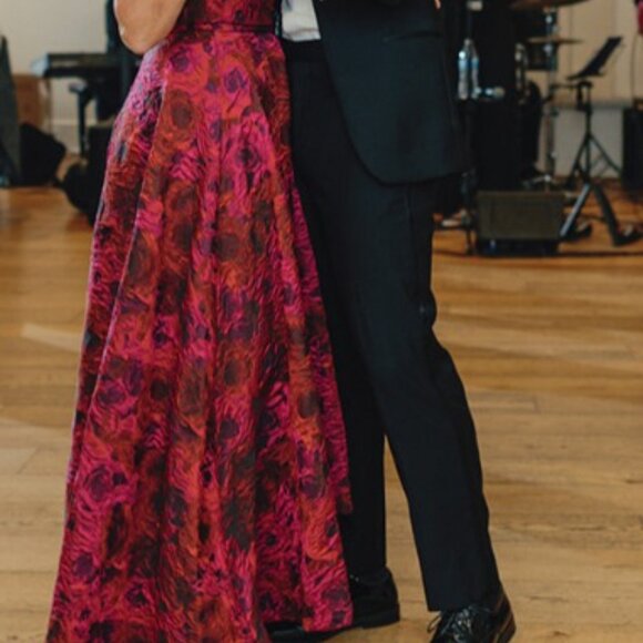 Mac Duggal Multicolor Strapless Brocade High Low A Line Gown - Style 27596 - Picture 8 of 10